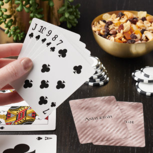 Jeu De Cartes Bandes d'or Rose chic