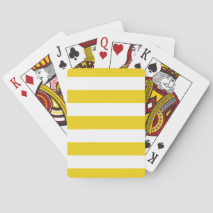 Jeu De Cartes Bandes Jaunes, Blancs, Motif rayé