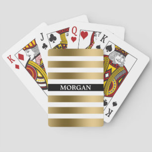 Jeu De Cartes Bandes Or Et Noir