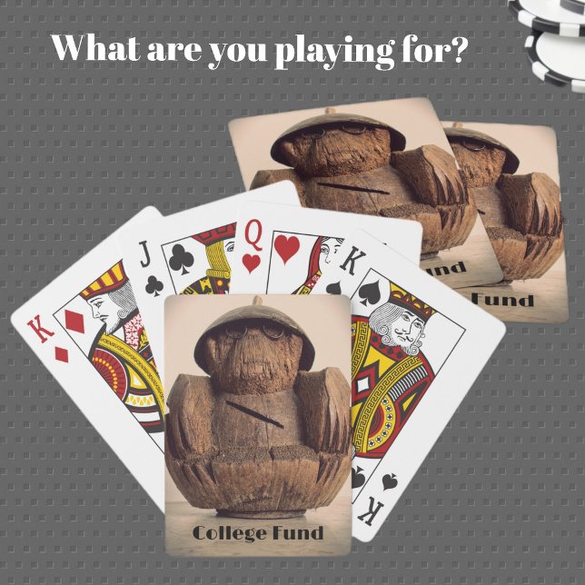 Jeu De Cartes Banque de singe de noix de coco sculptée Amusants  (Créateur téléchargé)
