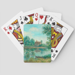 Jeu De Cartes Banques du Loing à Saint-Mammès Alfred Sisley