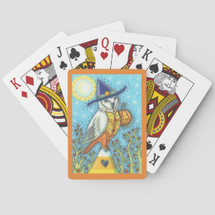 JEU DE CARTES BARN OWL, CANDY CORN, HALLOWEEN PLAYCARDS