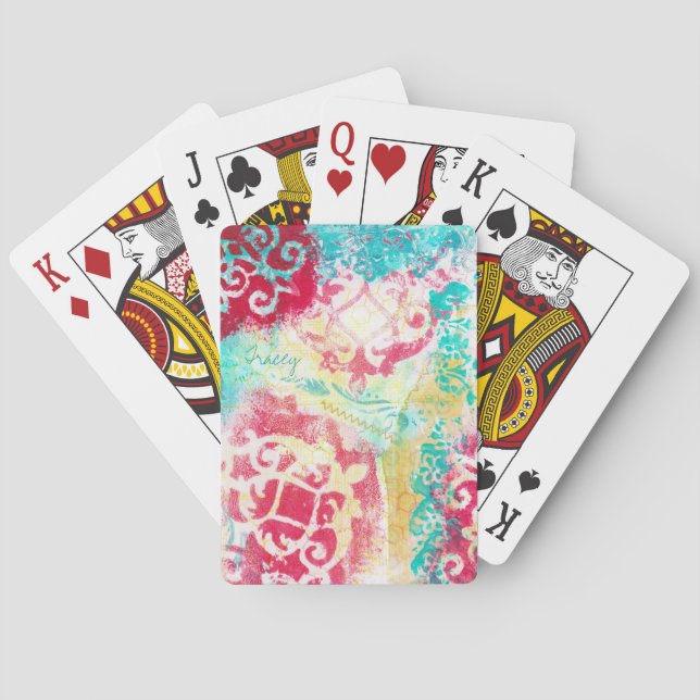 Jeu De Cartes Baroque filigree Grunge Art Peinture Cartes Deck (dos)