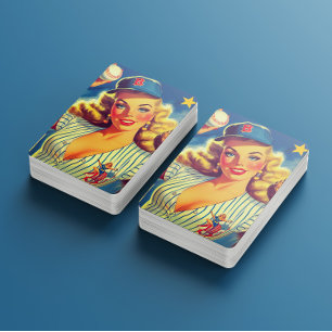 Jeu De Cartes Base-ball pin-up vintage