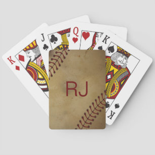 Jeu De Cartes Baseball vintage avec Monogra personnalisé