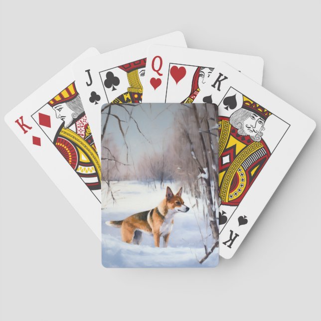 Jeu De Cartes Basenji Laisser neiger Noël (dos)