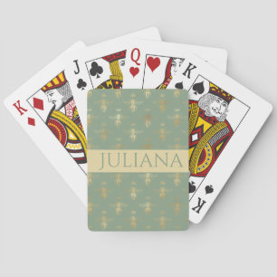 Jeu De Cartes Basil Green et Gold Queen Bee