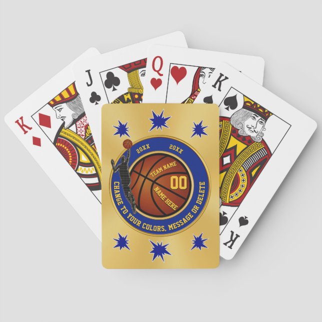 Jeu De Cartes Basket-ball personnalisé de cadeaux de basket-ball (dos)