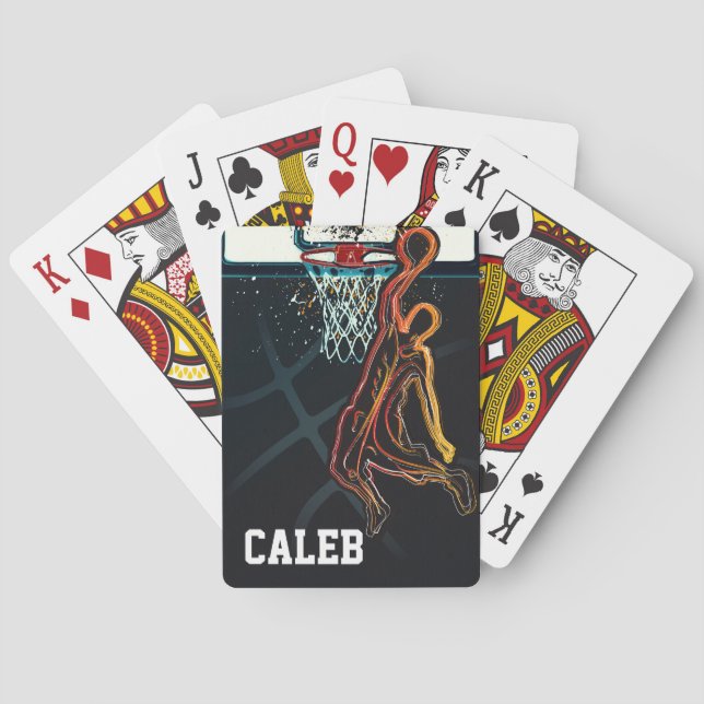 Jeu De Cartes Basketball Dunk Shot Cool urbain moderne personnal (dos)