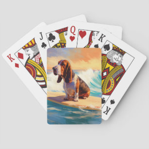 Jeu De Cartes Basset Hound Beach Surf Peinture