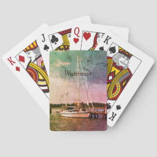 Jeu De Cartes Bateau à voile personnalisé Port Vintage Storm Bra