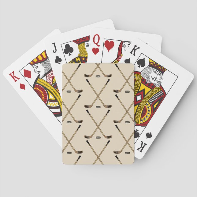 Jeu De Cartes Bâtons de hockey et galet croisés (dos)