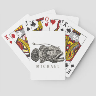 Jeu De Cartes Baud Poisson Pêcheur Poisson de Mer Profond Nom Pe