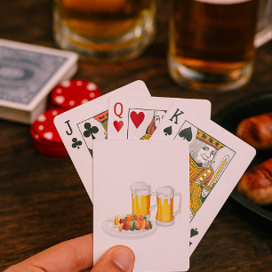 Jeu De Cartes BBQ brochettes et biscuits d'été de bière