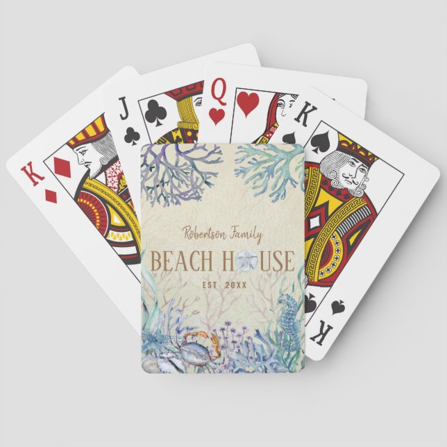 Jeu De Cartes Beach House Nom de famille Côte (dos)