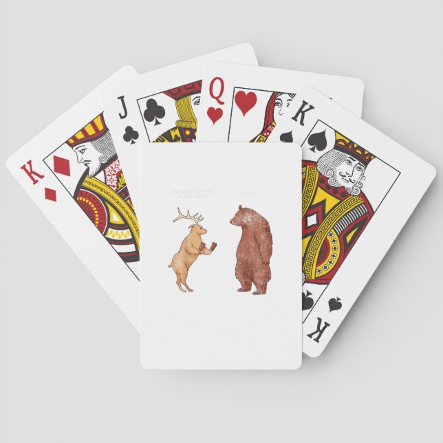 Jeu De Cartes Bear Hands Oh Deer Funny Sayings Pun Gift  (dos)