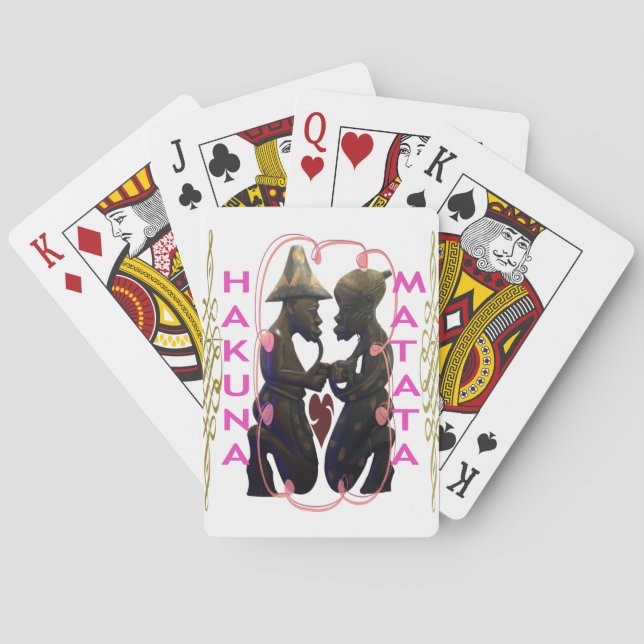 Jeu De Cartes Beau couple d'Afrique Extraordinaire : un art roma (dos)