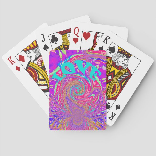 Jeu De Cartes Beau Extraordinaire Love Whirl Texte Art Imprimer  (dos)