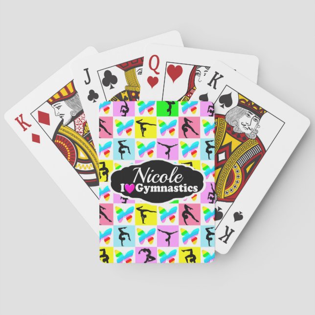 JEU DE CARTES BEAU GYMNASTIQUE BUTTERFLY DESIGN (dos)