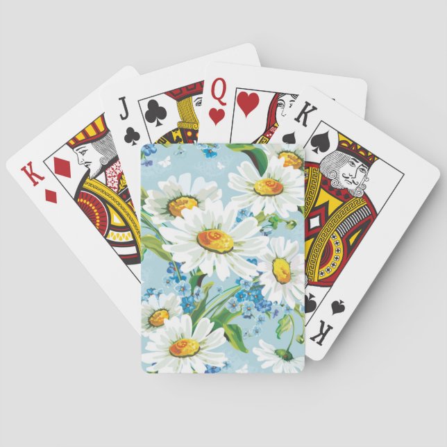 Jeu De Cartes Beau motif floral lumineux élégant 2 (dos)