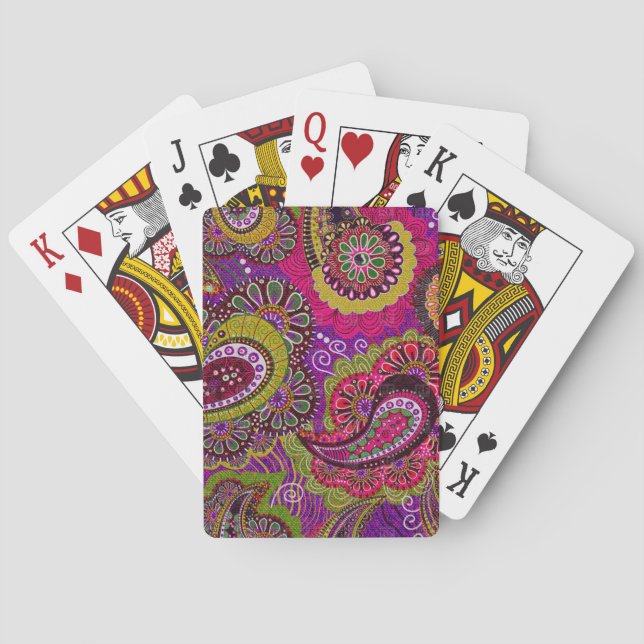 Jeu De Cartes Beau Paisley Deck de cartes de jeu (dos)