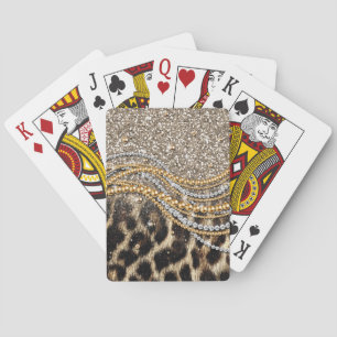 Jeu De Cartes Beau Poster de animal tendance Leopard Faux