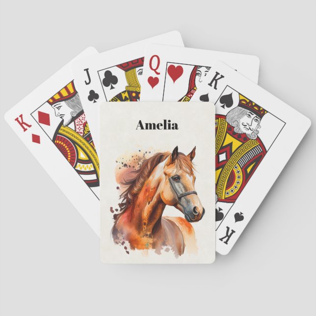 Jeu De Cartes Beau Sorrel Horse Portrait (dos)