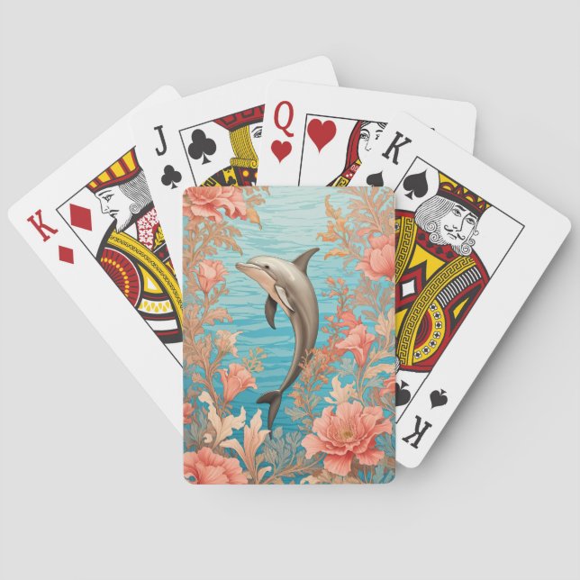 Jeu De Cartes Beautiful Vintage Dolphin  (dos)