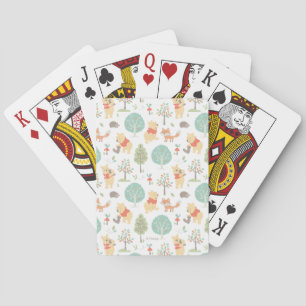 Jeu De Cartes Beaux Animaux En Bois Jouant Aux Cartes