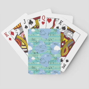 Jeu De Cartes Beaux animaux jouant avec de l'eau 3