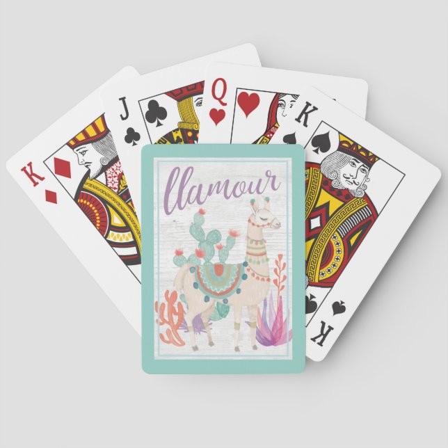 Jeu De Cartes Beaux lamas II Llamour (dos)