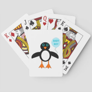 Jeu De Cartes Bébé Bleu mignon Pingouin Jouer aux cartes