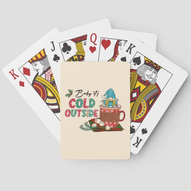 Jeu De Cartes Bébé Il fait froid dehors | Gnome de Noël (dos)