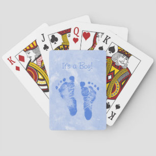 Jeu De Cartes Bébé mignon Empreintes Faire-part de naissance