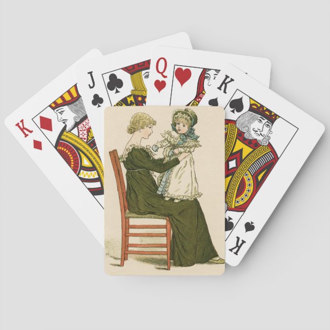 Jeu De Cartes Bébé victorien Mère Greenaway (dos)