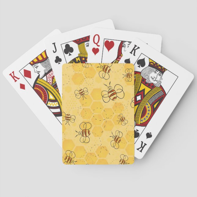 Jeu De Cartes Bee Buzzing Honey Bees mignonne (dos)
