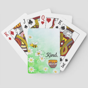 Jeu De Cartes Bee kind honey floral green insect