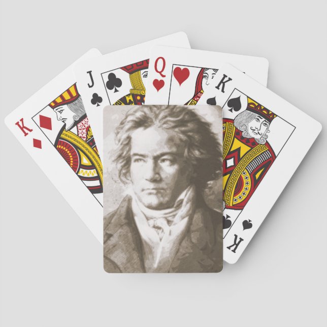 Jeu De Cartes Beethoven À Sepia (dos)