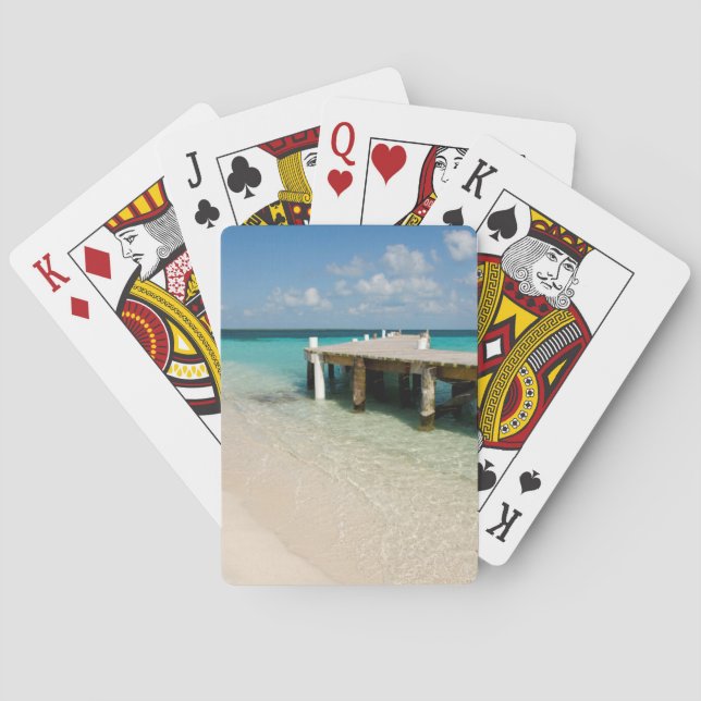 Jeu De Cartes Belize, mer des Caraïbes, Goff Caye. Petite île (dos)