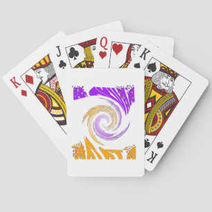 Jeu De Cartes Belle Art Moderne Design : Tourbillon violet et or