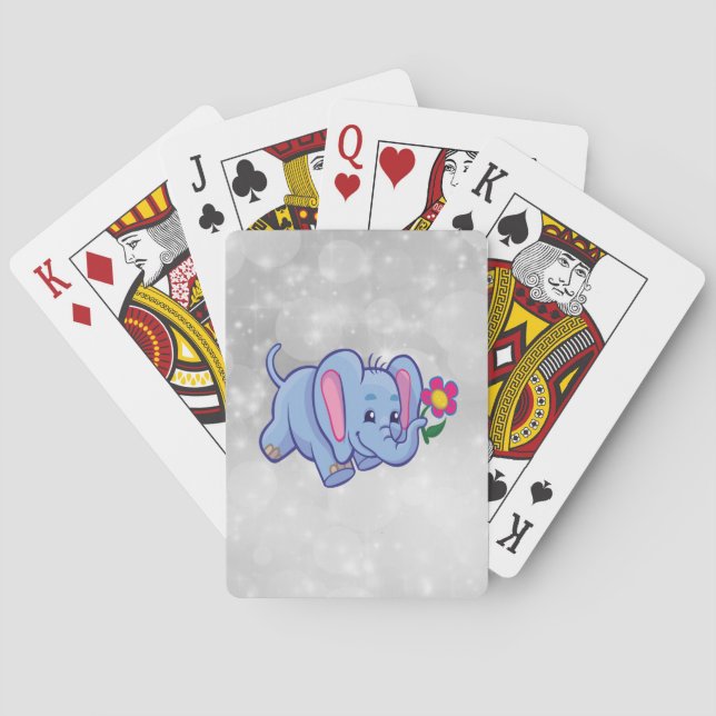 Jeu De Cartes Belle bande dessinée d'éléphant (dos)