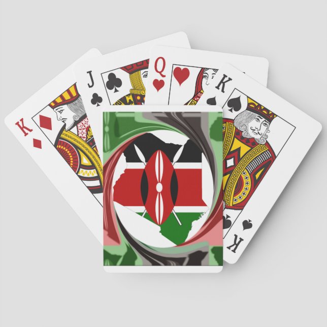 Jeu De Cartes Belle belle carte Kenyan Whirlwind Design (dos)