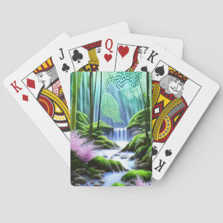 Jeu De Cartes Belle Cascade Forêt Cartes de Jeu