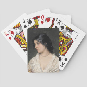 Jeu De Cartes Belle dame avec collier de perle