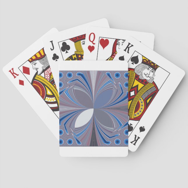 Jeu De Cartes Belle étonnante Papillon bleu doux couleurs Art (dos)