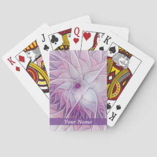 Jeu De Cartes Belle Fleur rose moderne Abstrait Nom fractal