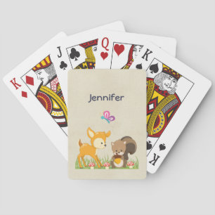 Jeu De Cartes Belle forêt Animaux Caricature Whimsical