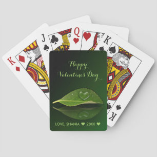 Jeu De Cartes Belle gouttelette d'eau en forme de coeur sur la f