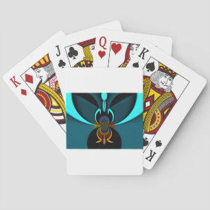 Jeu De Cartes Belle impression Cyan Abstrait Art