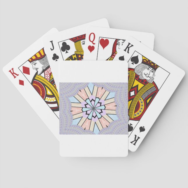 Jeu De Cartes Belle Impression Géométrique Pastel Extraordinaire (dos)